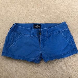 American Eagle “Shortie” Twill Shorts sky blue